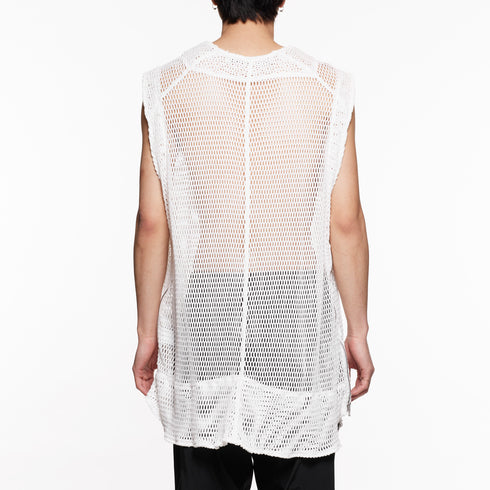 818KNM6-WHITE / メッシュシームドベスト - JULIUS